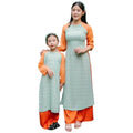 CuteSass Mom and Daughter Green Hoa Matching Ao Dai Set with Headband| Pre-made Vietnamese Ao Dai| Lunar New Year